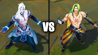 Heartsteel Kayn vs Snow Moon Kayn Skins Comparison League of Legends [upl. by Annoerb83]