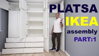 IKEA PLATSA Wardrobe AssemblyPLATSA FramesPart1 [upl. by Madian51]