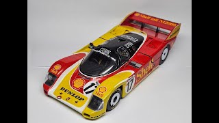 Porsche 962C  malowanie  Tamiya 124  Legendy LeMans [upl. by Inihor]