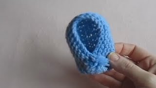 Knitting Baby slippers baby booties Part 1 [upl. by Clift]