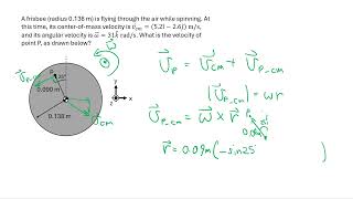 Tangential velocity of a point on a rotating body revisited with cross product [upl. by Hgieleak]