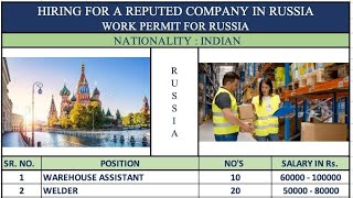 Urgent jobs in Russia for Indian  Mason All Rounder jobs  Reputed Company in Russia [upl. by Libbna]