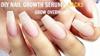 HOW TO GROW LONG NAILS FAST In 5 Minutes DIY NATURAL NAIL GROWTH SERUM 100 Works Overnight [upl. by Auhsej]