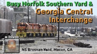 6K4k Busy Norfolk Southern Yard and Georgia Central Interchange Macon GA 12032018 ©mbmars01 [upl. by Fillender16]