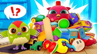 The Tidy Up song for kids Clean up toys with Hop Hop the owl songs for kids Nursery rhymes [upl. by Eilsil840]