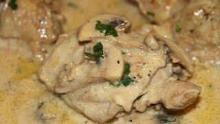 КУРИЦА С ГРИБАМИ В СЛИВОЧНОМ СОУСЕ  MUSHROOM CHICKEN IN CREAMY SAUCE [upl. by Hannasus]