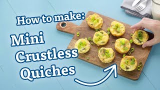 How to Make Mini Crustless Quiches  Organic Valley Recipes [upl. by Ziagos]