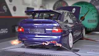 Ford Escort RS Cosworth feat AntiLag on the DYNO by VAMA  Pulls Exhaust Sound amp Test Drive [upl. by Eniad]