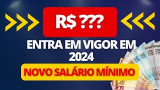 ATENÇÃO SALÁRIO MÍNIMO 2024 QUAL O NOVO VALOR E QUANDO COMEÇA A SER PAGO PELO GOVERNO [upl. by Cuthburt]