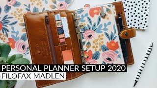 Personal Planner Setup 2020  Filofax Malden Ochre [upl. by Anirehs]