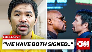 Manny Pacquiao REVEALS Shocking Details On Floyd Mayweather REMATCH [upl. by Ddart]