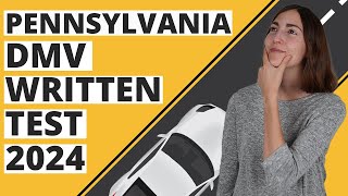 Pennsylvania DMV Written Test 2024 60 Questions with Explained Answers [upl. by Giliane]