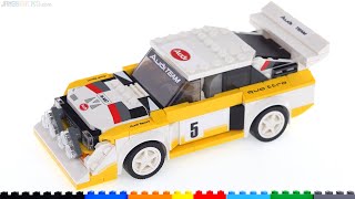 LEGO Speed Champions Audi Sport Quattro S1 review 76897 [upl. by Eirolam440]