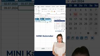 Mini KALENDER 📅 und ARBEITSTAGE excel exceltipps exceltips effizienz exceltutorial [upl. by Adelind]