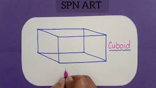 How to draw cuboid  Cuboid drawing  Easy drawing cuboid [upl. by Nylrehs]