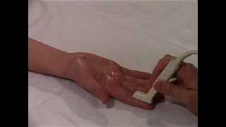 Musculoskeletal Ultrasound Hand 7 palmar longitudinal scan of DIP joint [upl. by Ennaid]