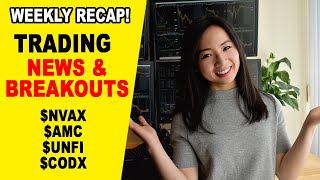 Day Trading News amp Breakouts NVAX MRNA AMC CODX UNFI Weekly Recap [upl. by Annia934]