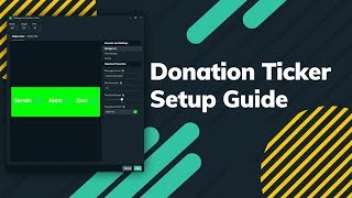 How to Set Up the Streamlabs Donation Ticker [upl. by Nnayr]