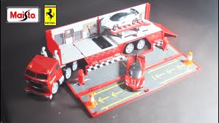 Opening amp Unboxing Maisto Fresh Metal Ferrari Evolution Hauler  2 Ferrari FXX K Evo Colors Review [upl. by Vorster800]