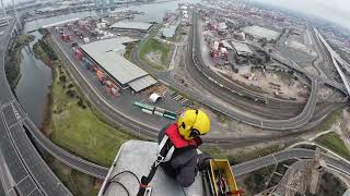 Helicopter Removal of Marker Balls above the Bolte Bridge Melbourne [upl. by Bennett]