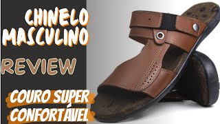 CHINELO MASCULINO EM COURO SUPER CONFORTÁVEL PROMOÇÃO [upl. by Herm370]