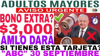 🔥HOY ACUDÍ 🔥 BONO 3000💥 ADULTOS MAYORES 65 🎉AMLO DARÁ 30 SEPTIEMBRE☝️ PAGOS📢 EN VIVO🎁 [upl. by Valerie]