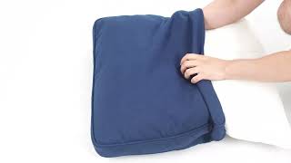 How to insert your compressed back cushion filling into the cushion cover [upl. by Pearse]