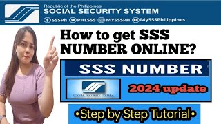 SSS NUMBER ONLINE REGISTRATION 2024 How to get SSS NUMBER online [upl. by Akinak645]