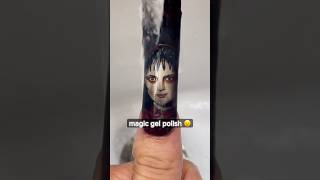 Wait for it 👀 This nail is possessed 👻😱 nailart nails halloweennails beetlejuice [upl. by Ianej47]