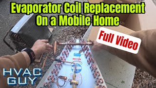 Replacing an Evaporator Coil On A SingleWide Mobile Home hvacguy hvaclife hvactrainingvideos [upl. by Anoek904]