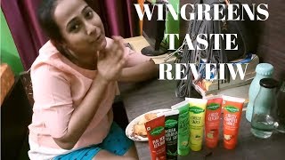 WINGREENS SAUCESTASTE REVIEWASMR BY PRIYANKA BUZZTUBE [upl. by Ilhsa942]