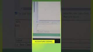 🔴 Accenture Coding  Accenture assessment 2023 shorts accenture accenturerecruitment [upl. by Gnim]