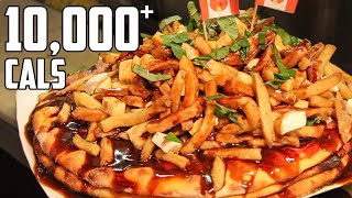 MASSIVE Pizza Poutine Challenge 10000 Calories [upl. by Ytinav]