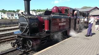 Ffestiniog Railway in Porthmadog Wales [upl. by Ayk]