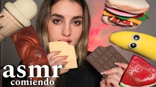 asmr COMIENDO COMIDA FALSA Fake FOOD Ale ASMR español [upl. by Enylcaj251]