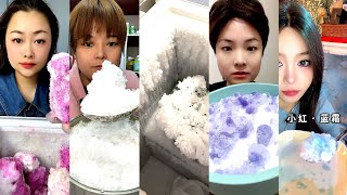 ASMR WHITE ICE EATING  FREEZER FROST EATING [upl. by Erlandson642]