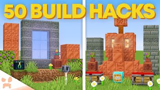 50 Minecraft 121 Build Hacks [upl. by Akenn629]