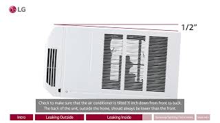 LG Air Conditioners How To Resolve Leaks From An LG Window Air Conditioner [upl. by Brien]