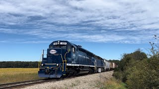 Great Lakes Central 329 rolls south on old Ann Arbor for the first time 92624 [upl. by Tolland768]