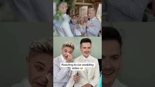 Gay Couple React To Wedding Video 🥹😭 emotional wedding couplegoals [upl. by Beauchamp]