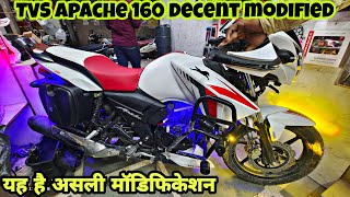 TVS Apache RTR 160 Modification  apache 160 modified  Apache decent modified [upl. by Anor]