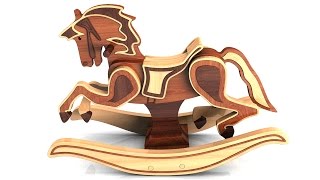 Wood Toy Plans  Antique 1901 Carousel Rocking Horse [upl. by Tenenbaum]