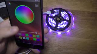 Review  LED Streifen mit Bluetooth von Mopoin [upl. by Spancake]