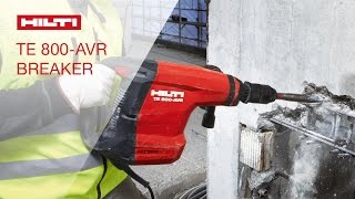 INTRODUCING the Hilti concrete breaker TE 800AVR [upl. by Neelik461]