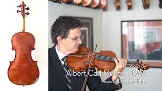 Albert Carl Muller 1982 violin  Cristian Fatu  at the Metzler Violin Shop [upl. by Airdna]