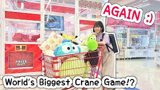 World’s Biggest Crane Game… AGAIN 30000 YEN CHALLENGE [upl. by Seabrook]