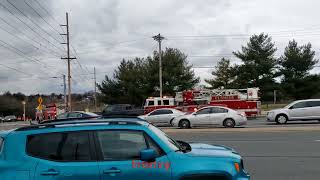 Elsmere fire Engines going to Hockessin 12724 mid day [upl. by Wallack]