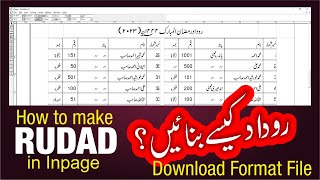 How to make Rudad in Inpage  انپیج میں روداد کیسے بناتے ہیں [upl. by Ernestine621]