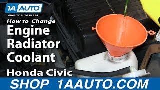 How To Change Engine Coolant 9600 Honda Civic [upl. by Shalne]