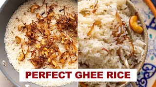 Perfect Ghee Rice  Neychoru  Nei Choru Recipe  Ghee Bhat every single time [upl. by Nodnil]